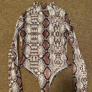 Nasty Gal Snakeprint bodysuit